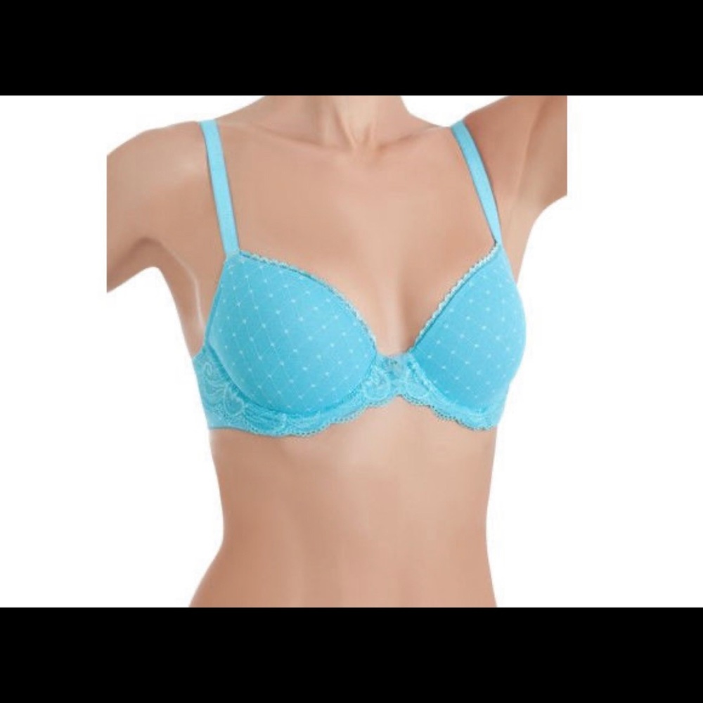 NWT Wacoal 853115 Reveal Contour Bra Aqua Blue32D